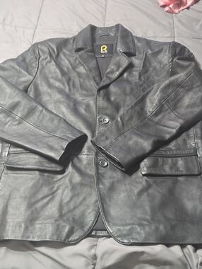 NWOT Womens Rauly Black Leather Blazer Jacket Size 3x